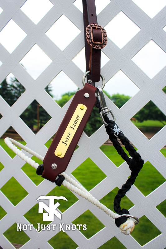 Custom Nameplate Hybrid Lariat Halter