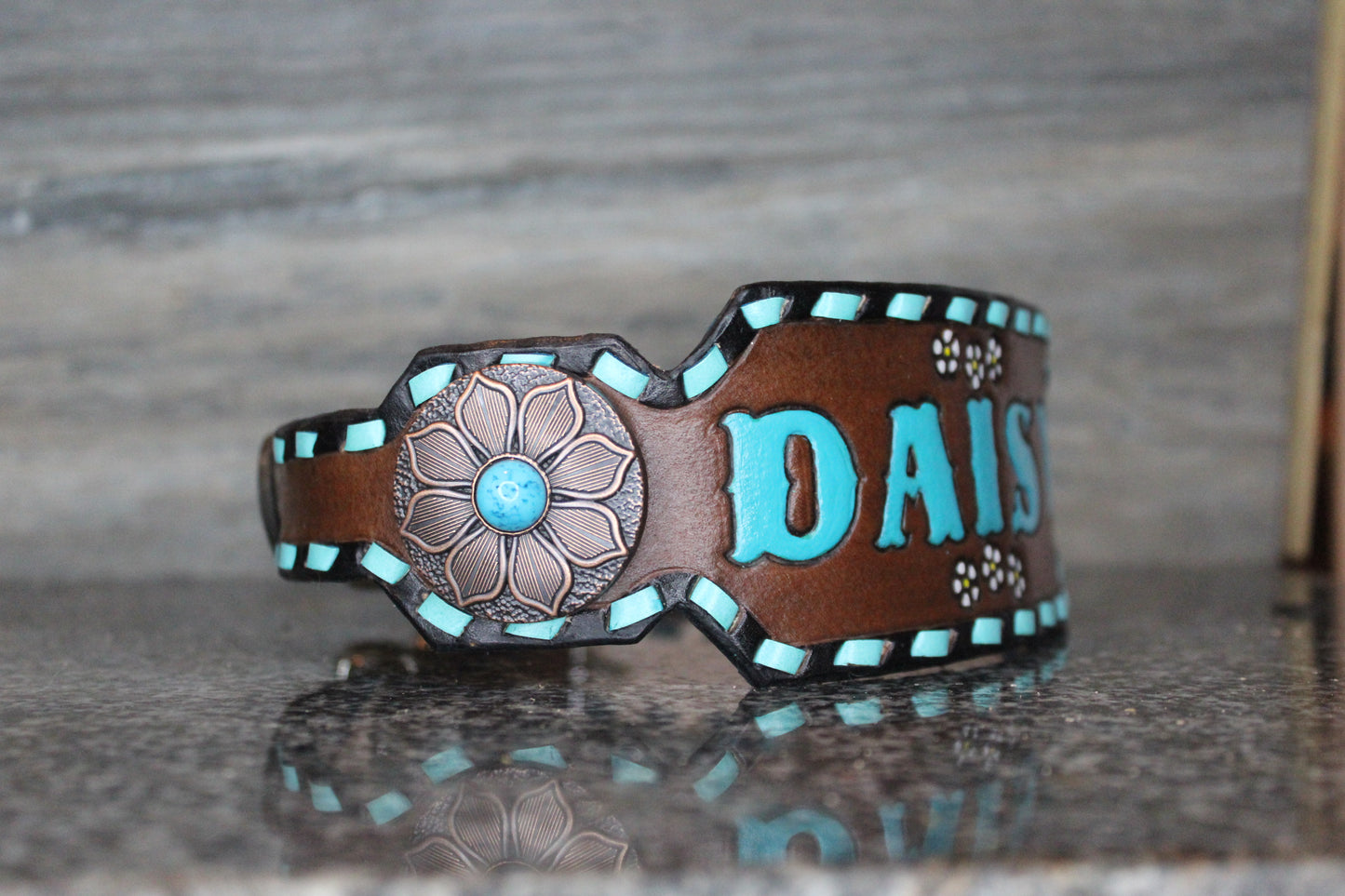 CUSTOM Dog Collar *With Concho Cut Outs*