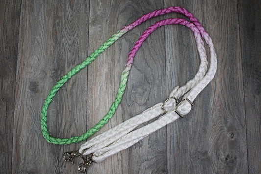 Custom Two Tone Ombre Muletape reins