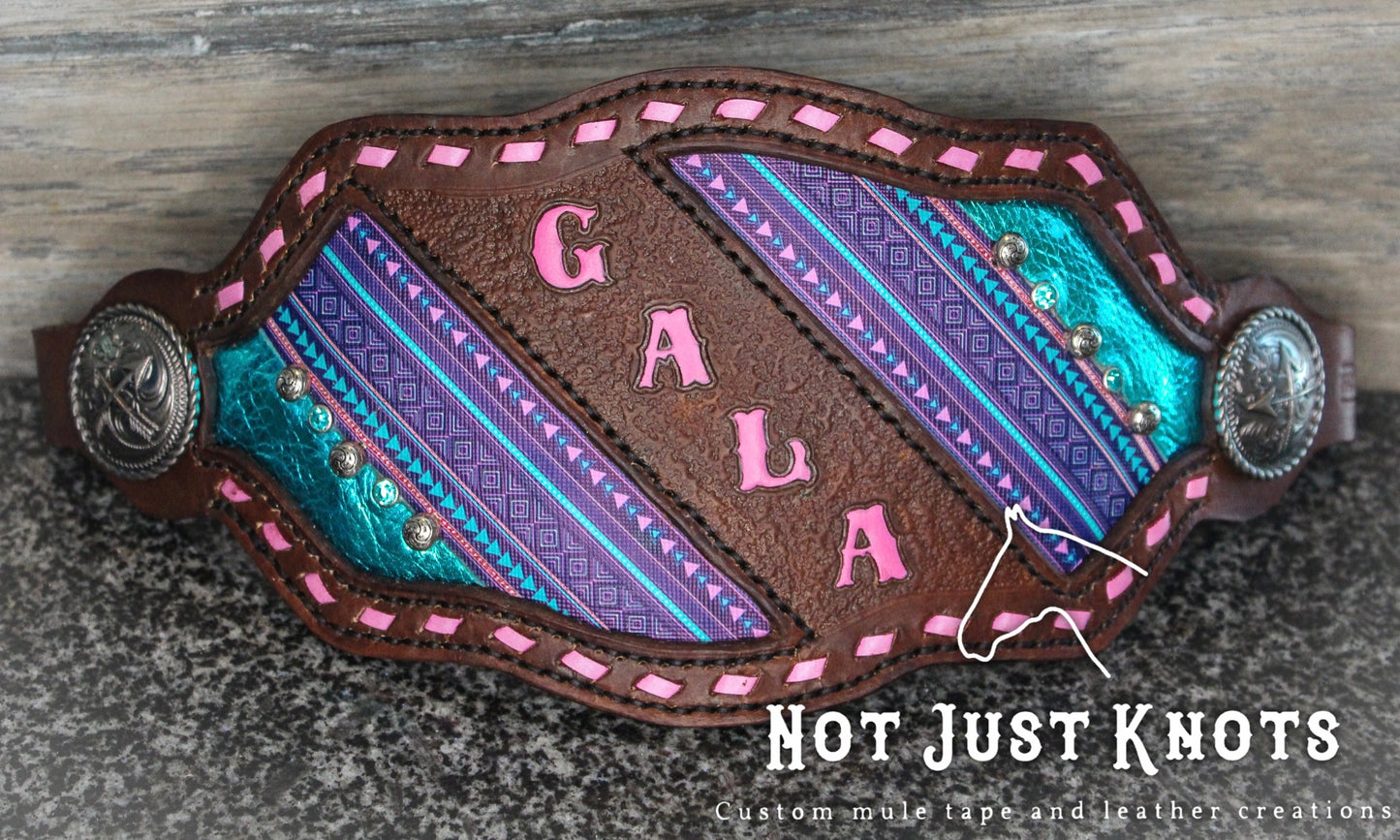 Custom Bronc Noseband with Inlay