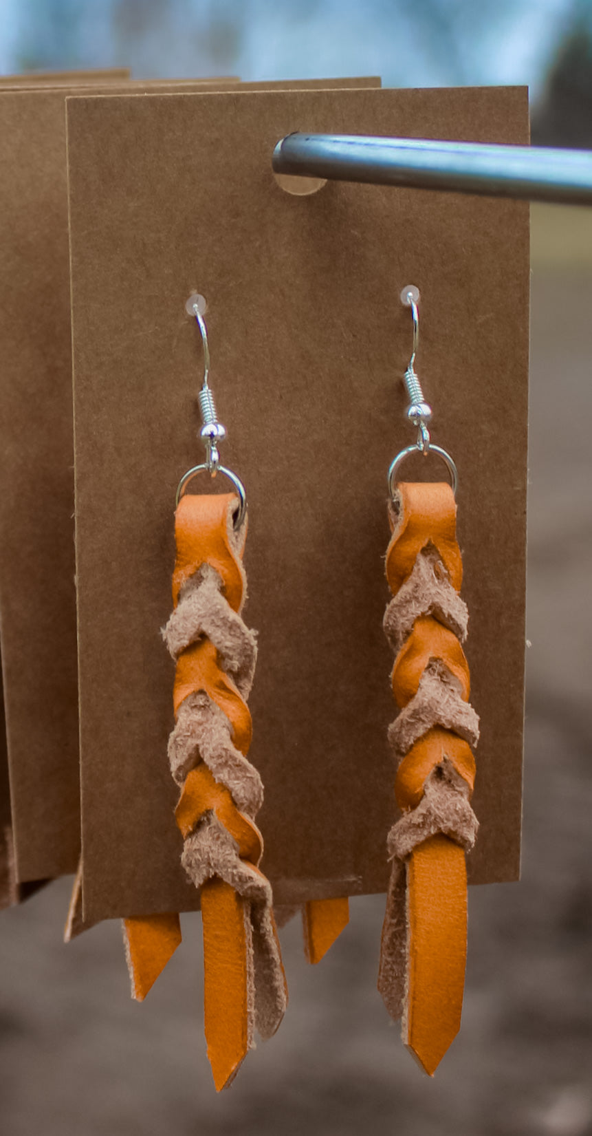 ↠Leather Knotted Western Earrings ↞