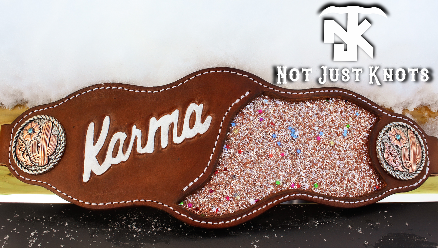 Custom Bronc Noseband with Inlay