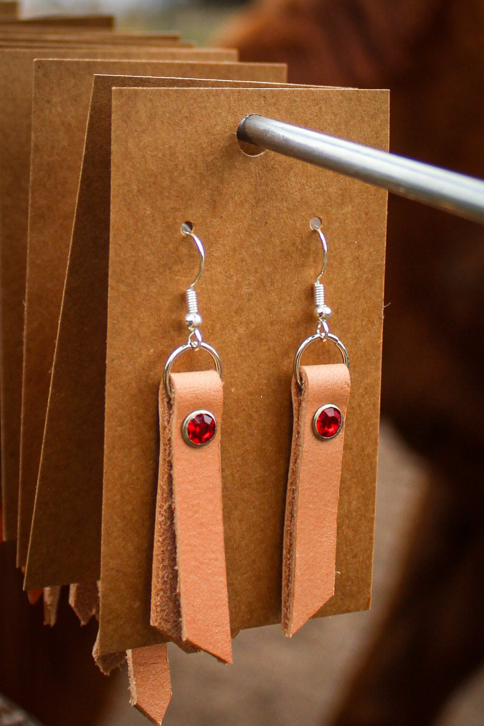 ↠Classic Leather Western Earrings ↞