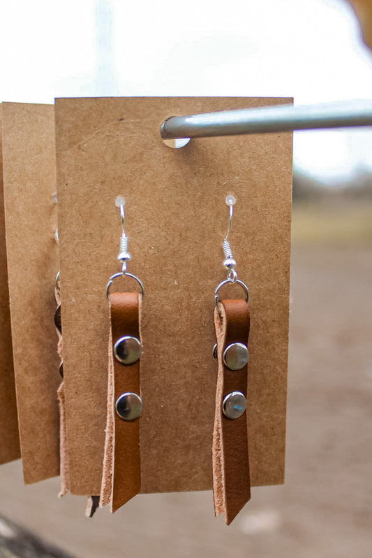 ↠Classic Leather Western Earrings ↞