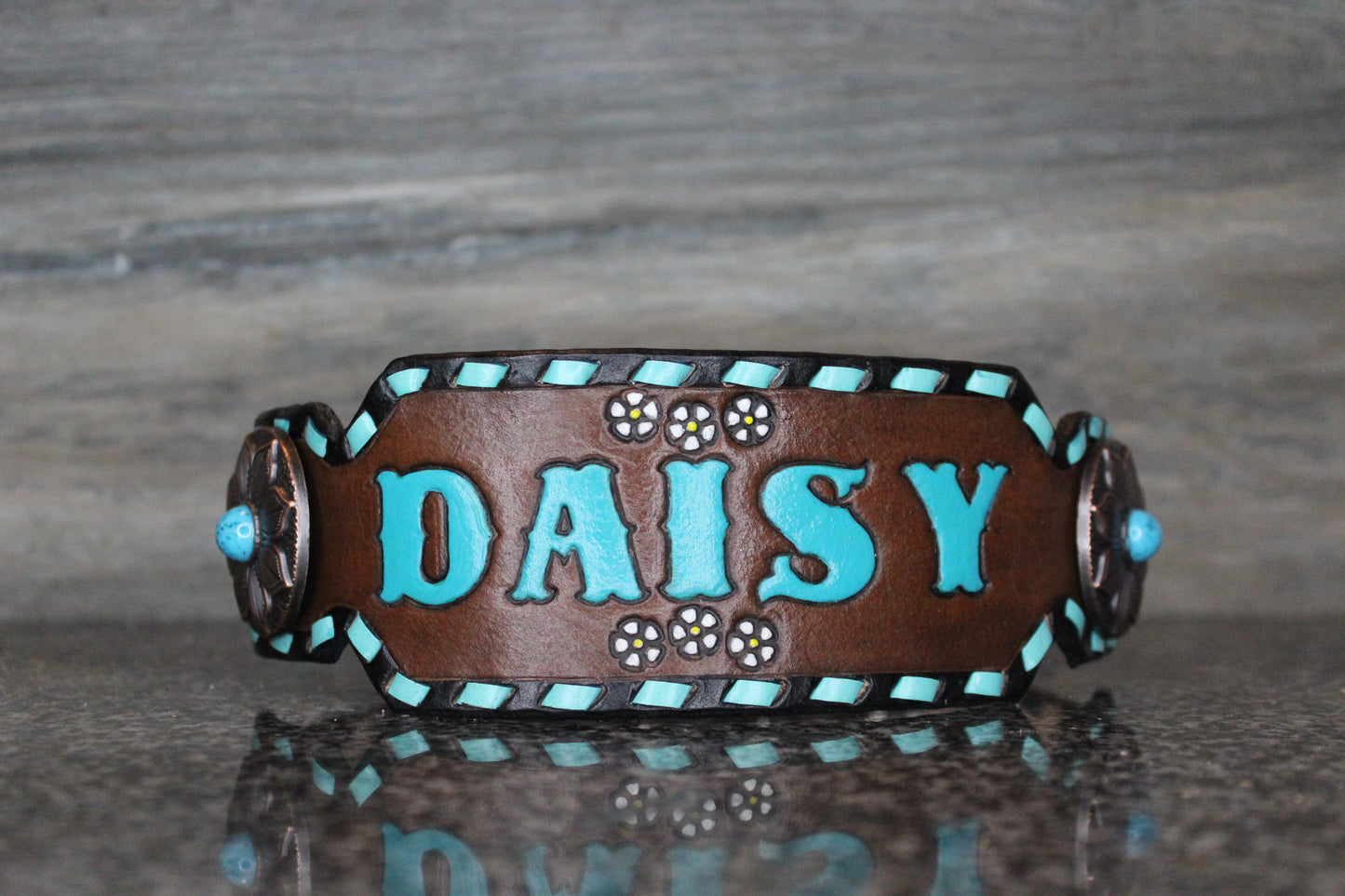 CUSTOM Dog Collar *With Concho Cut Outs*