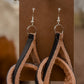 ↠Interlocked Leather Western Earrings ↞