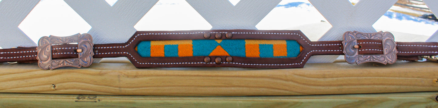 Pendleton Leather Wither Strap w Inlay