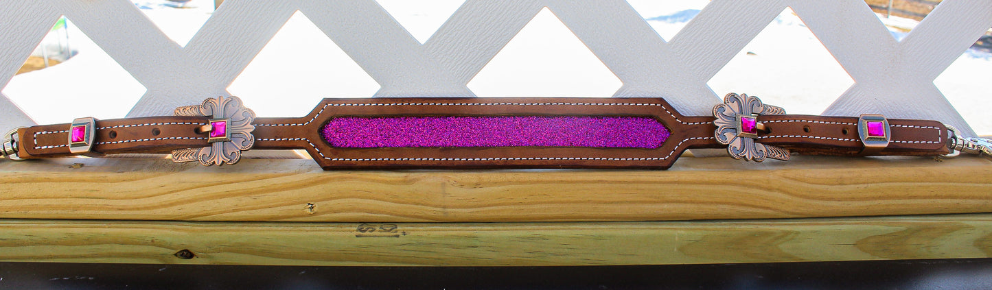 Leather Wither Strap w Inlay